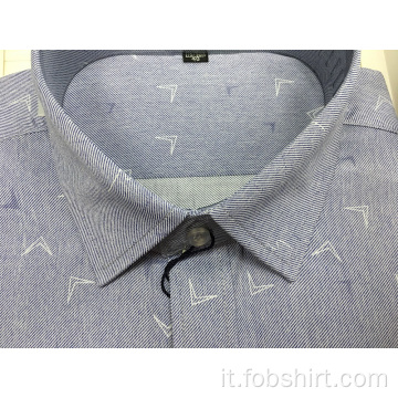 Camicia da lavoro tinta in filo